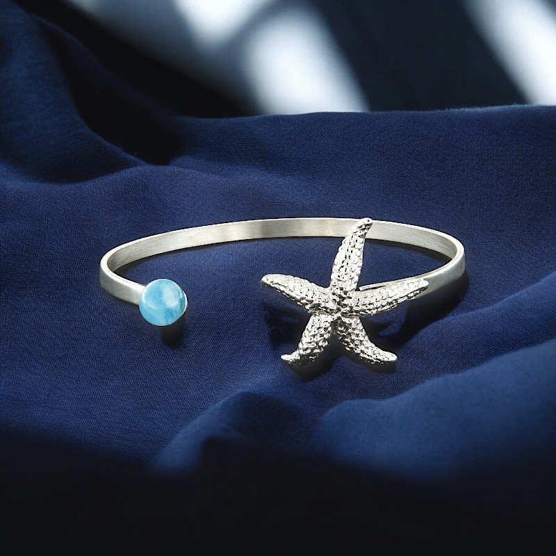 Bracciale rigido "Stella Marina" Blu Edition - immagine 2